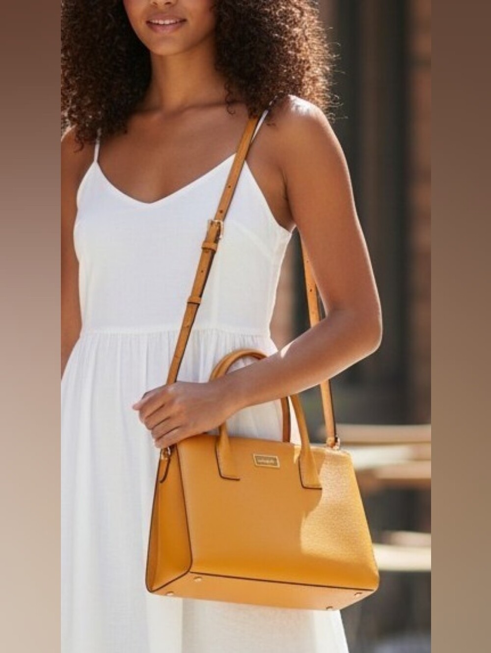Kate Spade ♠️ New York Serena Saffiano Leather Satchel Bag Orange Tangerine